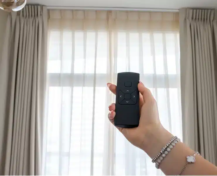 Motorized curtains with remote control Dubai