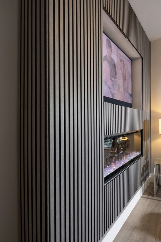 Kitchen fluted panels