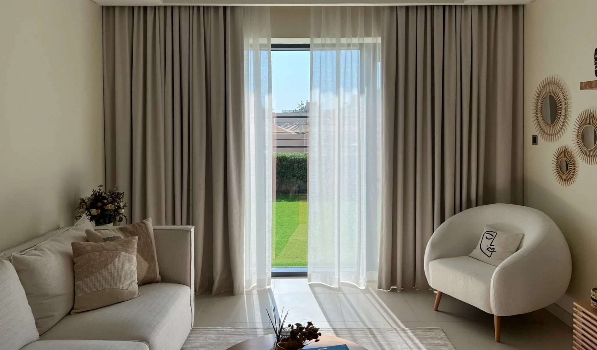 Sheer and Blackout Curtain Combo