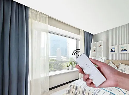 REMOTE CONTROLLED CURTAINS.