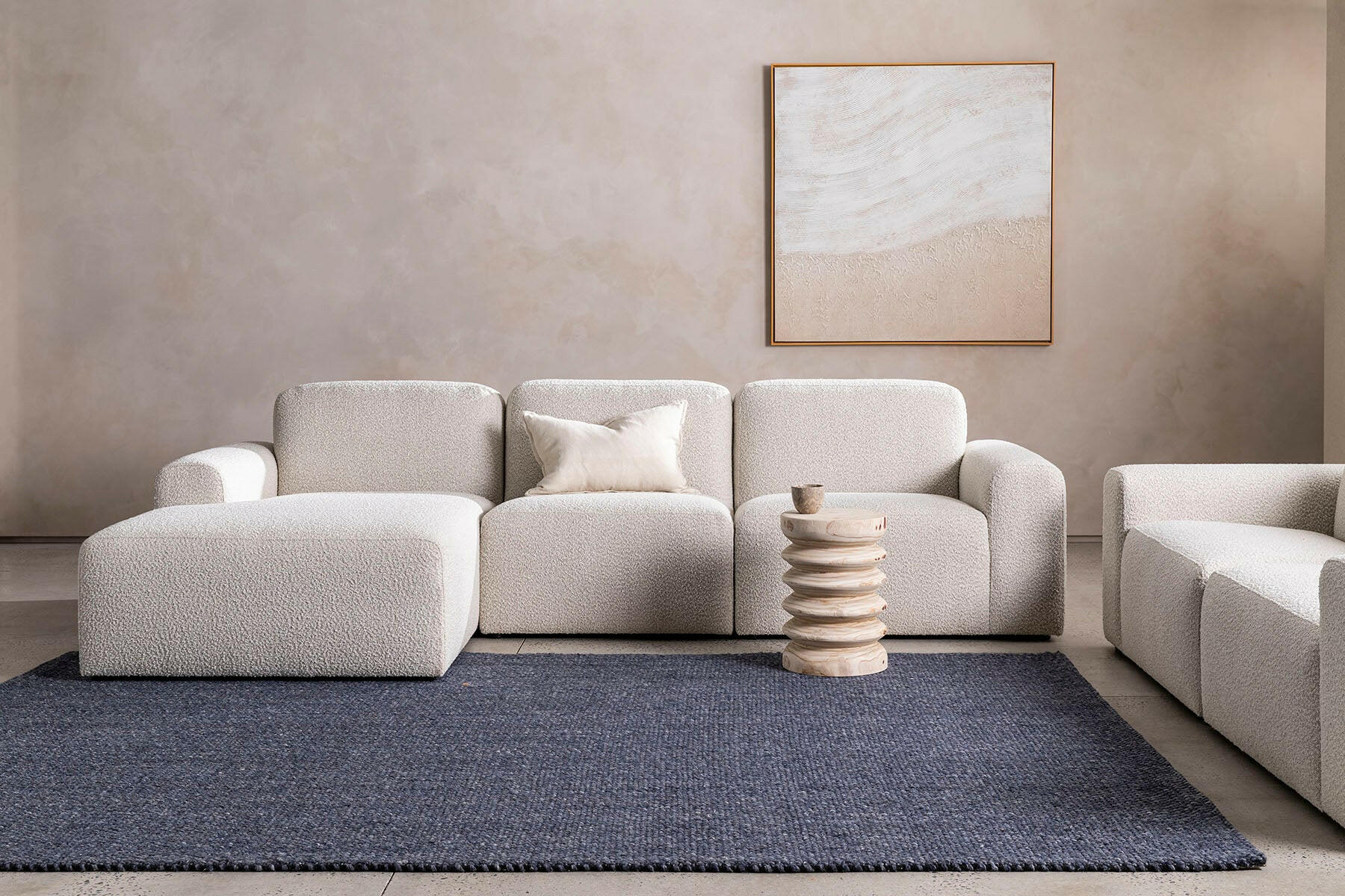 BLACK MODULAR SOFA.