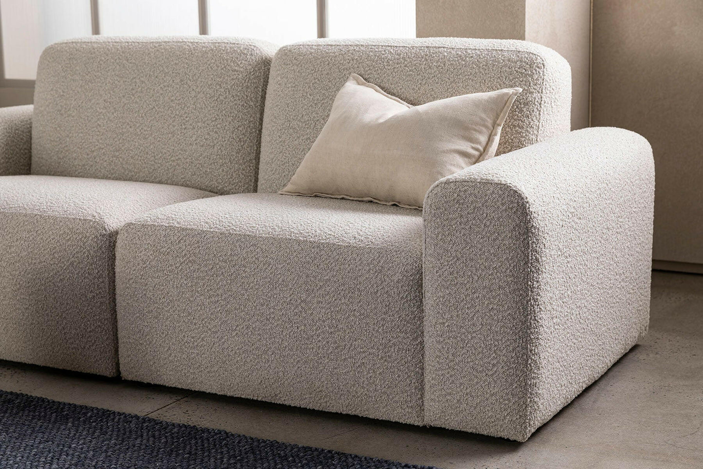 BLACK MODULAR SOFA.