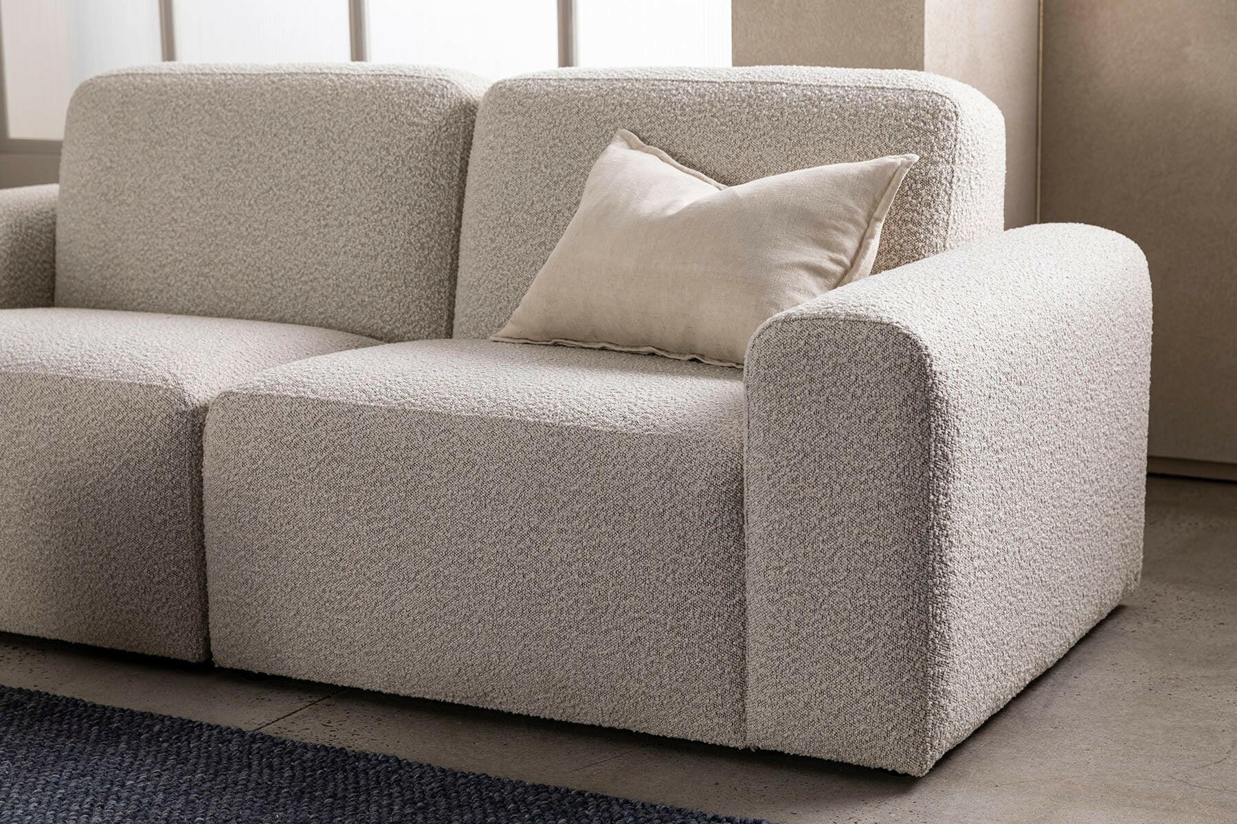 BLACK MODULAR SOFA.
