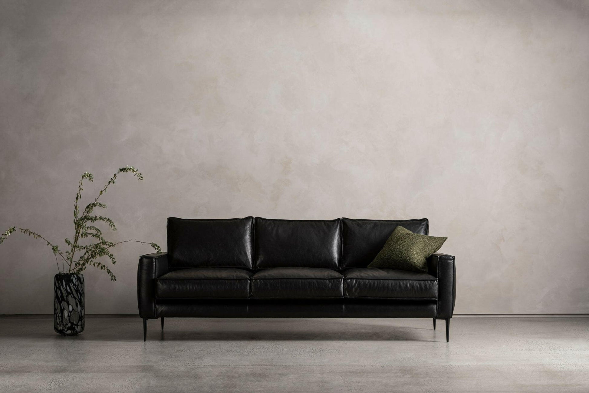 LEATHER SOFA.